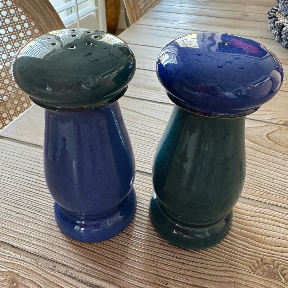 Denby Metz Blue Green Large 5½" Salt and Pepper Set